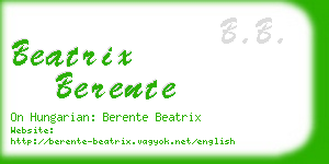 beatrix berente business card